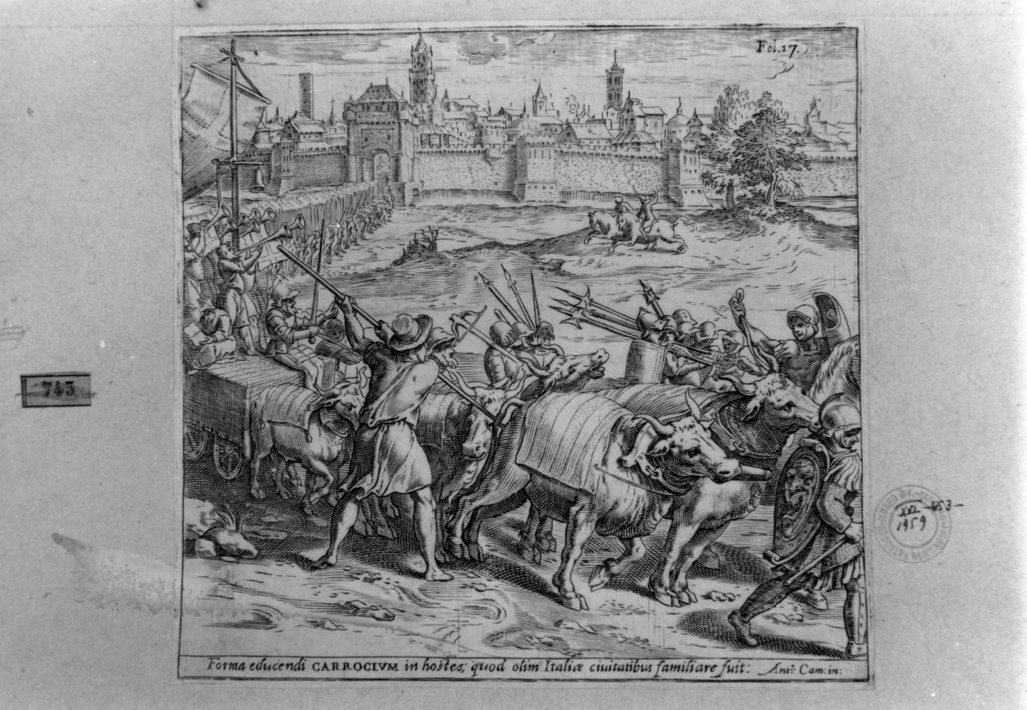 Carroccio di Cremona prima della battaglia - Collezione Remondini. Bassano del Grappa. Vicenza